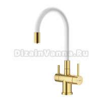 Смеситель для кухни с подключением фильтра Splenka S70.64.03, золотой сатин