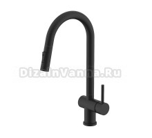 Смеситель для кухни с выдвижным изливом Splenka S204.49.06, черный