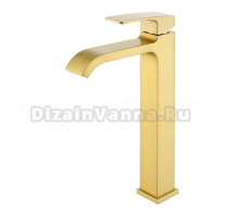 Смеситель для раковины высокий Raglo R02.15.03, золотой сатин