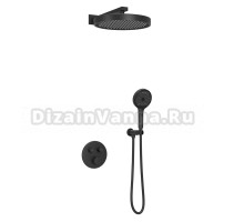 Душевой комплект Sancos Space SC3006MB матовый черный, С ВНУТРЕННЕЙ ЧАСТЬЮ