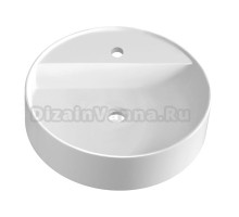 Накладная раковина Belux Эвора 53 глянцевая белая, круглая, с 1 отверстием под смеситель