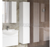 Шкаф-пенал для ванной Belux Неаполь 40 подвесной, белый глянцевый