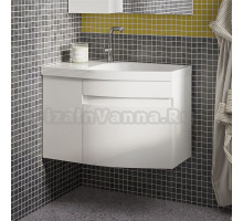 Тумба под раковину без столешницы Belux Токио 80 R подвесная, белая глянцевая