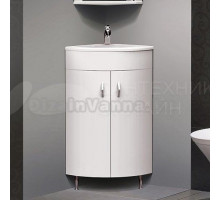 Тумба с раковиной Belux Микро 38 напольная, белая глянцевая