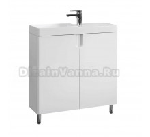 Тумба с раковиной Belux Даллас 80 L напольная, белая глянцевая