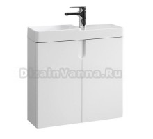 Тумба с раковиной Belux Даллас 55 L подвесная, белая глянцевая