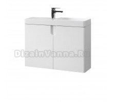 Тумба с раковиной Belux Даллас 80 R подвесная, белая глянцевая