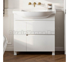 Тумба с раковиной Belux Неаполь 85 напольная, белая глянцевая