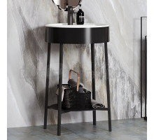 Консоль с раковиной Belux Эвора 53 напольная, черная матовая