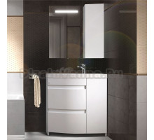 Мебель для ванной комнаты Belux Токио 80 L напольная, белая глянцевая