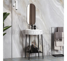 Мебель для ванной комнаты Belux Эвора 53 напольная, черная матовая, белая