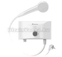 Проточный водонагреватель Thermex Vetro 6500 shower электрический, настенный, горизонтальный, белый