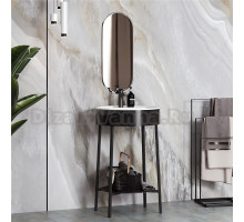 Мебель для ванной комнаты Belux Эвора 53 напольная, черная матовая