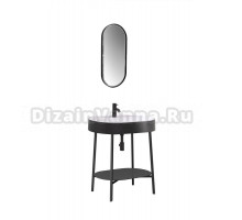 Мебель для ванной комнаты Belux Эвора 75 напольная, черная матовая