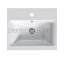 Мебельная раковина AM.PM Gem 51 накладная, глянцевая белая, прямоугольная, фарфор