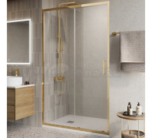 Душевая дверь в нишу BelBagno Luce BF-1-110-C-ORO профиль золото, стекло прозрачное