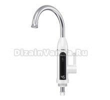 Проточный водонагреватель Thermex Rio 3000 электрический, на раковину, вертикальный, белый, хром