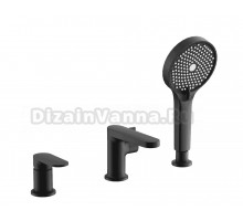 Смеситель на борт ванны BELZ B713 B66713-7 черный