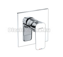 Встраиваемый смеситель для душа и ванны Kludi Pure&Style 407550575 С ВНУТРЕННЕЙ ЧАСТЬЮ, хром