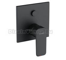 Встраиваемый смеситель для душа и ванны Kludi Pure&Style 407593975 С ВНУТРЕННЕЙ ЧАСТЬЮ, черный матовый