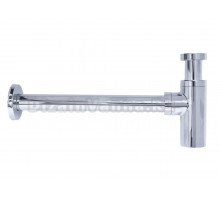 Сифон для раковины GID Minucia G-54CH 32 мм, трубный, хром