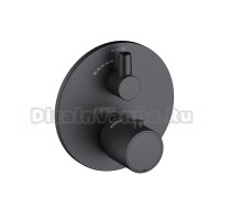 Термостатический смеситель встраиваемый Kludi Zenta SL 388853945 С ВНУТРЕННЕЙ ЧАСТЬЮ, черный матовый