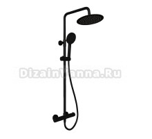 Душевая стойка Sancos Kanedo SC7200MB с термостатом, черная матовая