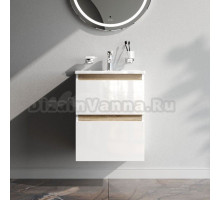 Тумба под раковину без столешницы AM.PM X-Joy 50 подвесная, 2 ящика, белый глянец