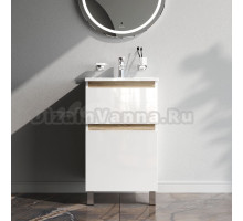Тумба под раковину без столешницы AM.PM X-Joy 50 напольная, 2 ящика, белый глянец