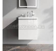 Тумба под раковину без столешницы AM.PM Gem 50 подвесная, 2 ящика, белый глянец