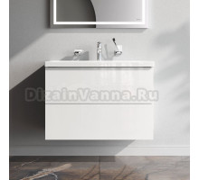 Тумба под раковину без столешницы AM.PM Gem 80 подвесная, 2 ящика, белый глянец