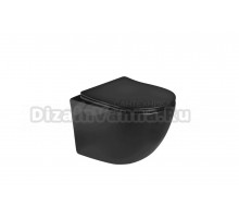 Унитаз подвесной SantiLine SL-5005T-MB черный матовый