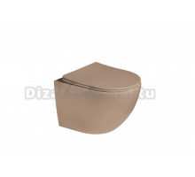 Унитаз подвесной SantiLine SL-5005T-KH светло-коричневый матовый