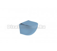 Унитаз подвесной SantiLine SL-5005T-BL голубой матовый