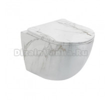 Унитаз подвесной SantiLine SL-5005T-MRB глянцевый под мрамор