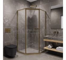 Душевой уголок Timo TTSS-100/17C-8L 100x100 см, профиль матовое золото, стекло прозрачное