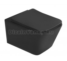 Унитаз подвесной SantiLine SL-5007T-MB черный матовый