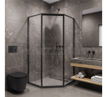 Душевой уголок Timo TTSS-100/03C-8L 100x100 см, профиль черный, стекло прозрачное