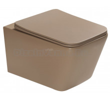 Унитаз подвесной SantiLine SL-5007T-KH светло-коричневый матовый