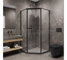 Душевой уголок Timo TTSS-100/03C-8R 100x100 см, профиль черный, стекло прозрачное