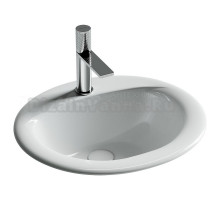 Раковина встраиваемая сверху Ceramicanova Sun овальная 515x455x200 мм с переливом цвет белый CN6080