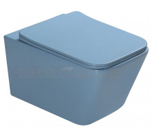 Унитаз подвесной SantiLine SL-5007T-BL голубой матовый