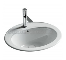 Раковина встраиваемая сверху Ceramicanova Sun овальная 565x495x200 мм с переливом цвет белый CN6079
