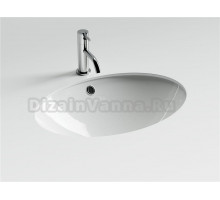 Раковина встраиваемая снизу Ceramicanova Era овальная 615x435x220 мм с переливом цвет белый CN6081