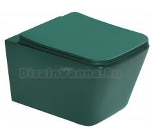 Унитаз подвесной SantiLine SL-5007T-G зеленый матовый