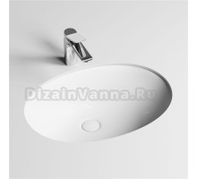 Раковина встраиваемая под столешницу Ceramicanova Element овальная 567x428x150 мм с переливом цвет белый CN6076