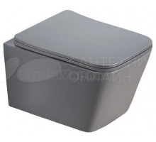 Унитаз подвесной SantiLine SL-5007T-MG светло-серый матовый