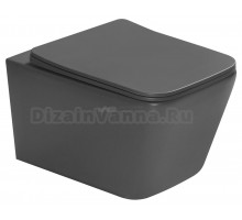 Унитаз подвесной SantiLine SL-5007T-DG темно-серый матовый