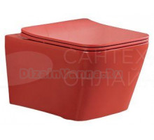 Унитаз подвесной SantiLine SL-5007T-MR красный матовый