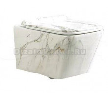 Унитаз подвесной SantiLine SL-5007T-MRB глянцевый под мрамор